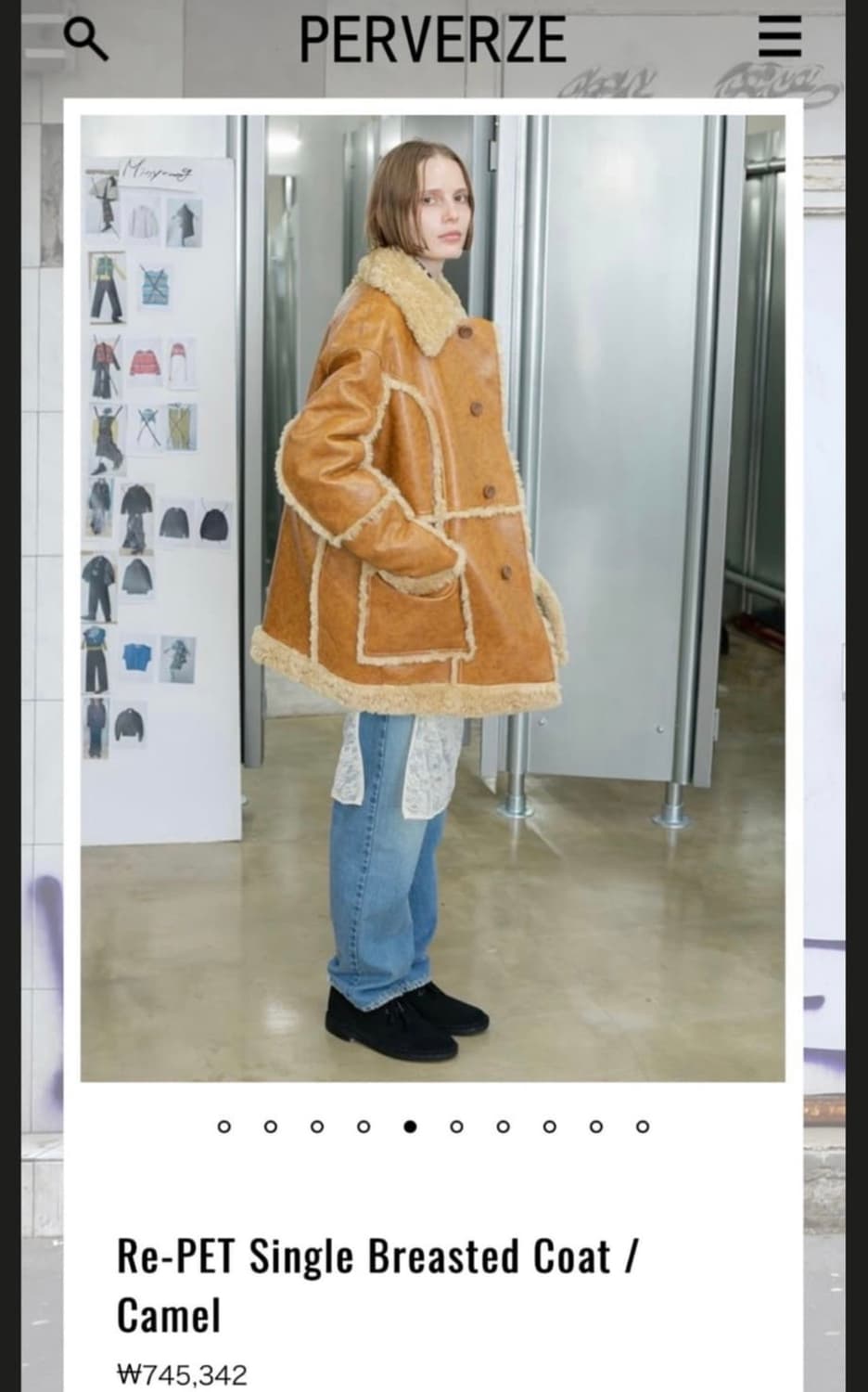 PERVERZE Re-PET Breasted Coat