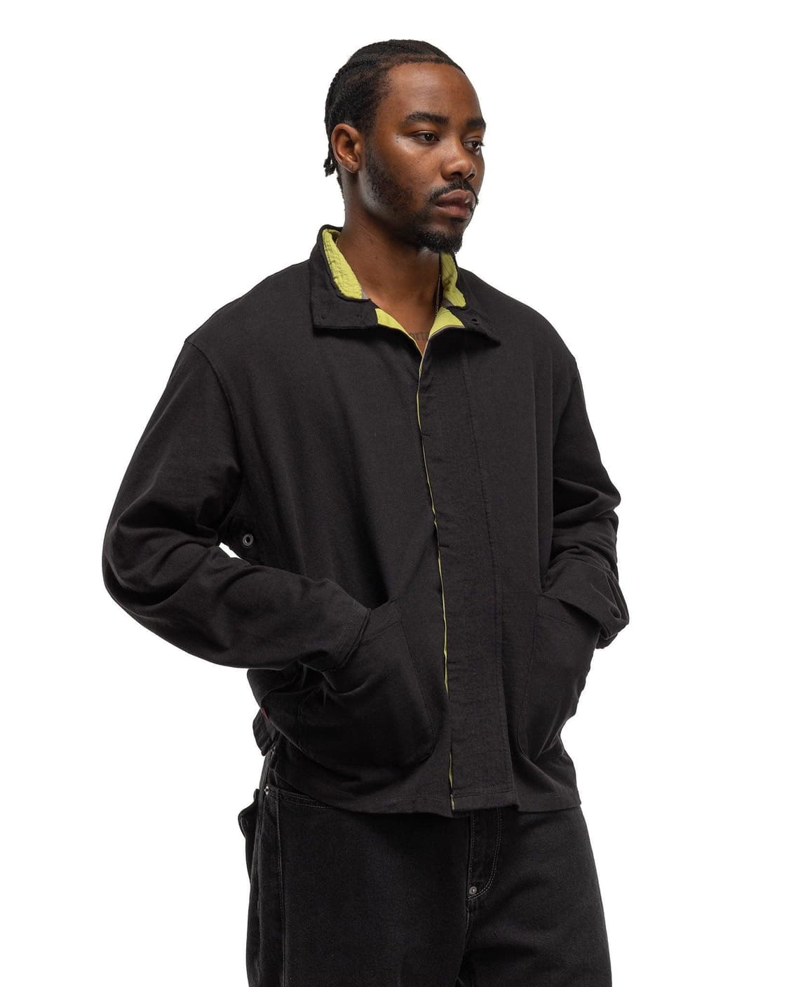 LEVI'S × KIKO KOSTADINOV JERSEY CARDIGAN Levis X Kiko Kostadinov Asymmetrical Mock Neck - Black