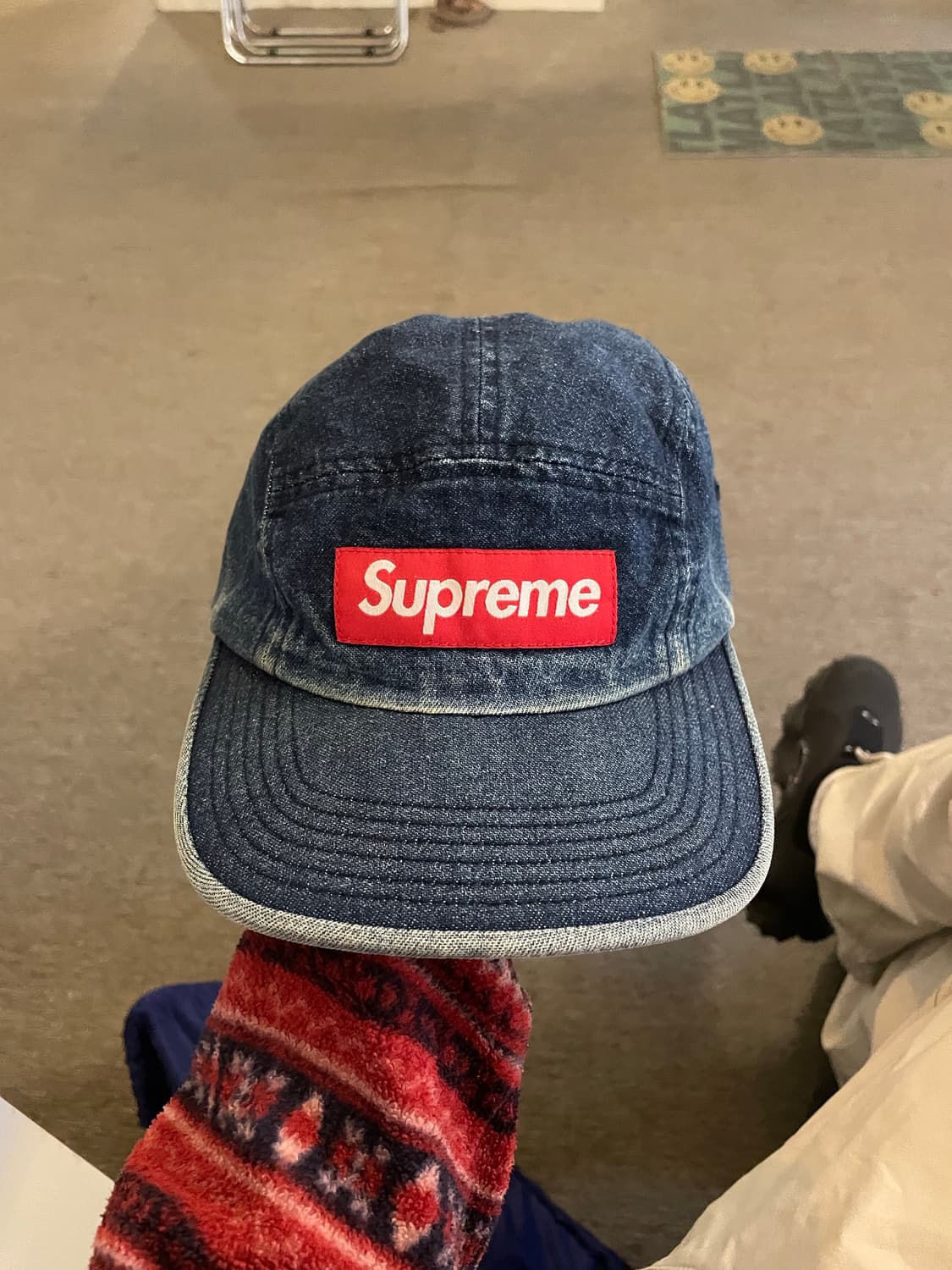 Supreme Denim Camp Cap ブラック 18ss