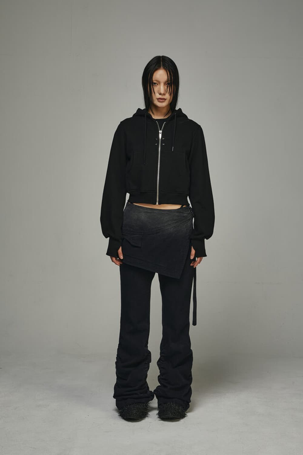 【BLUER】DYED EYELET BELT SKIRT SHIRRING PANTS BLR DYED EYELET BELT SKIRT SHIRRING PANT | 후루츠패밀리