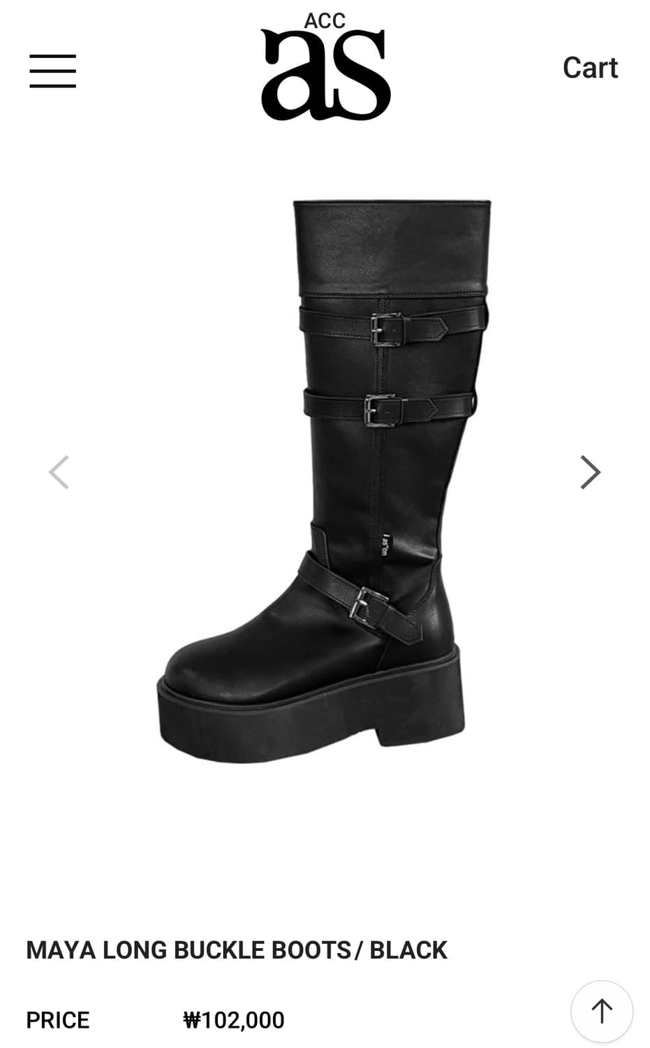 애즈온 MAYA LONG BUCKLE BOOTS / BLACK | 후루츠패밀리