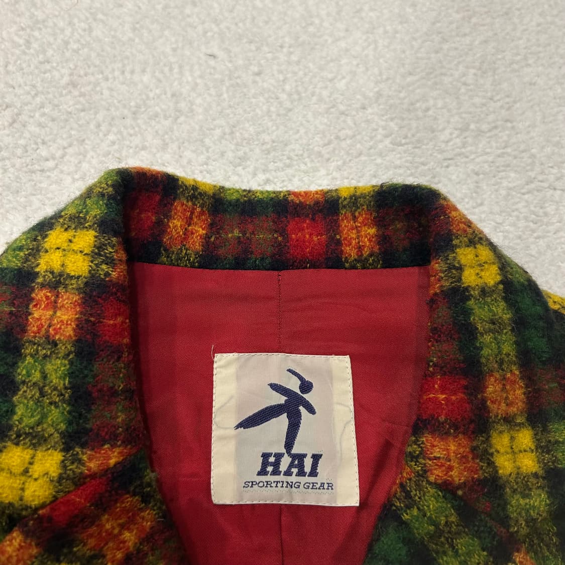 HAI SPORTING GEAR / Red Wool Blouson Vtg HAI SPORTING GEAR PEACOCK