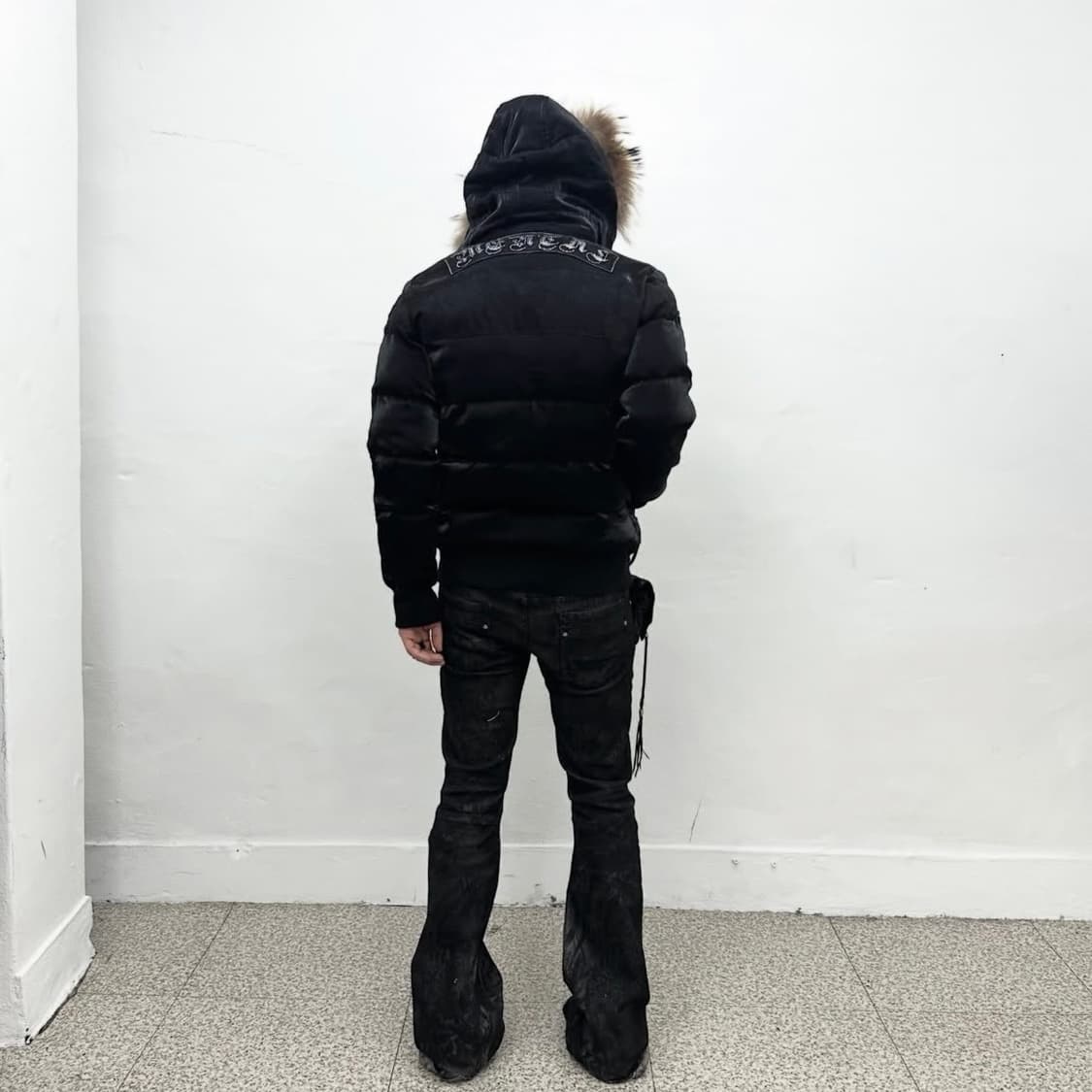 archive grunge Midas fur jacket y2k CD20 Midas Japanese Shined
