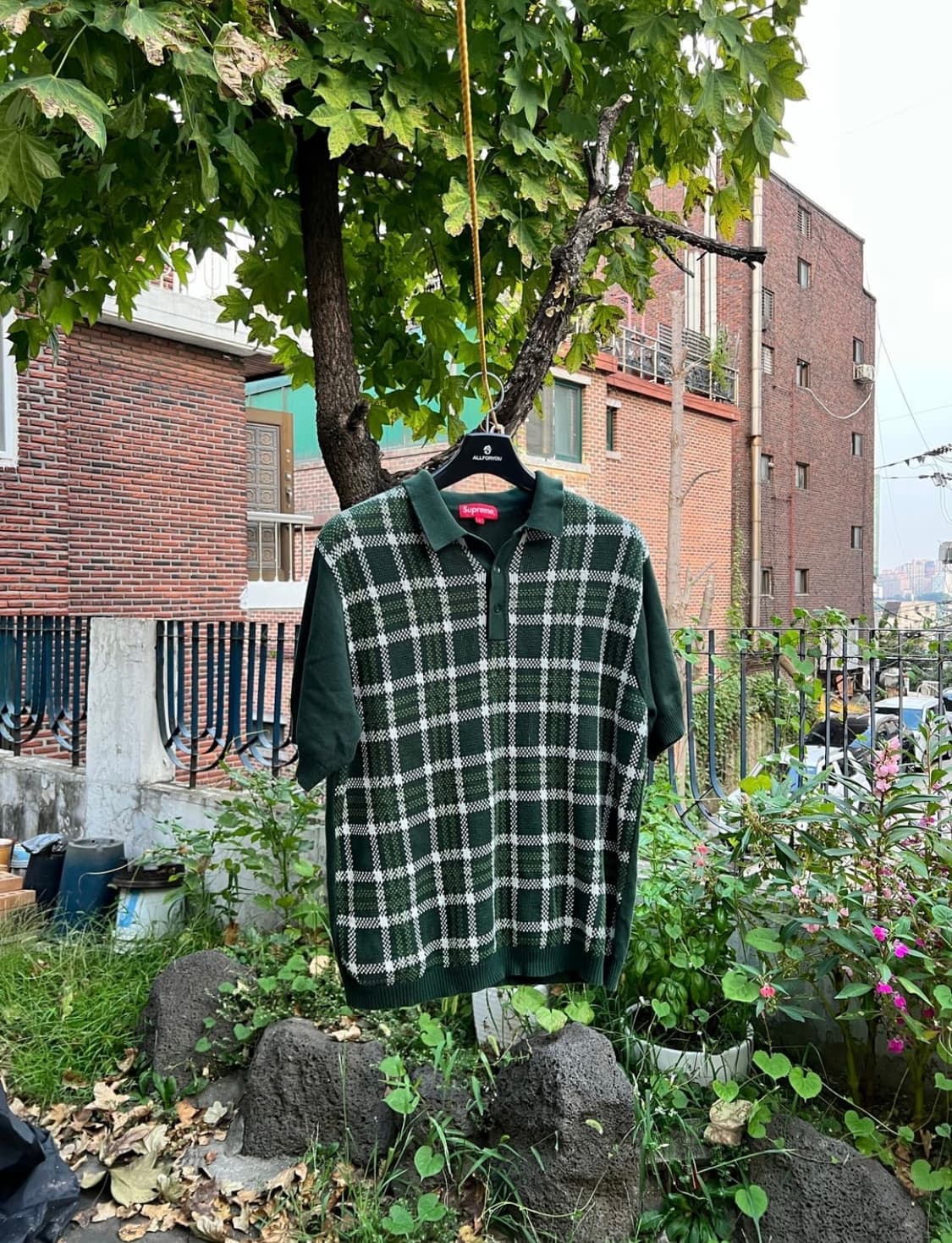 トップス Supreme Plaid knit polo Supreme Plaid Knit S/S Polo 