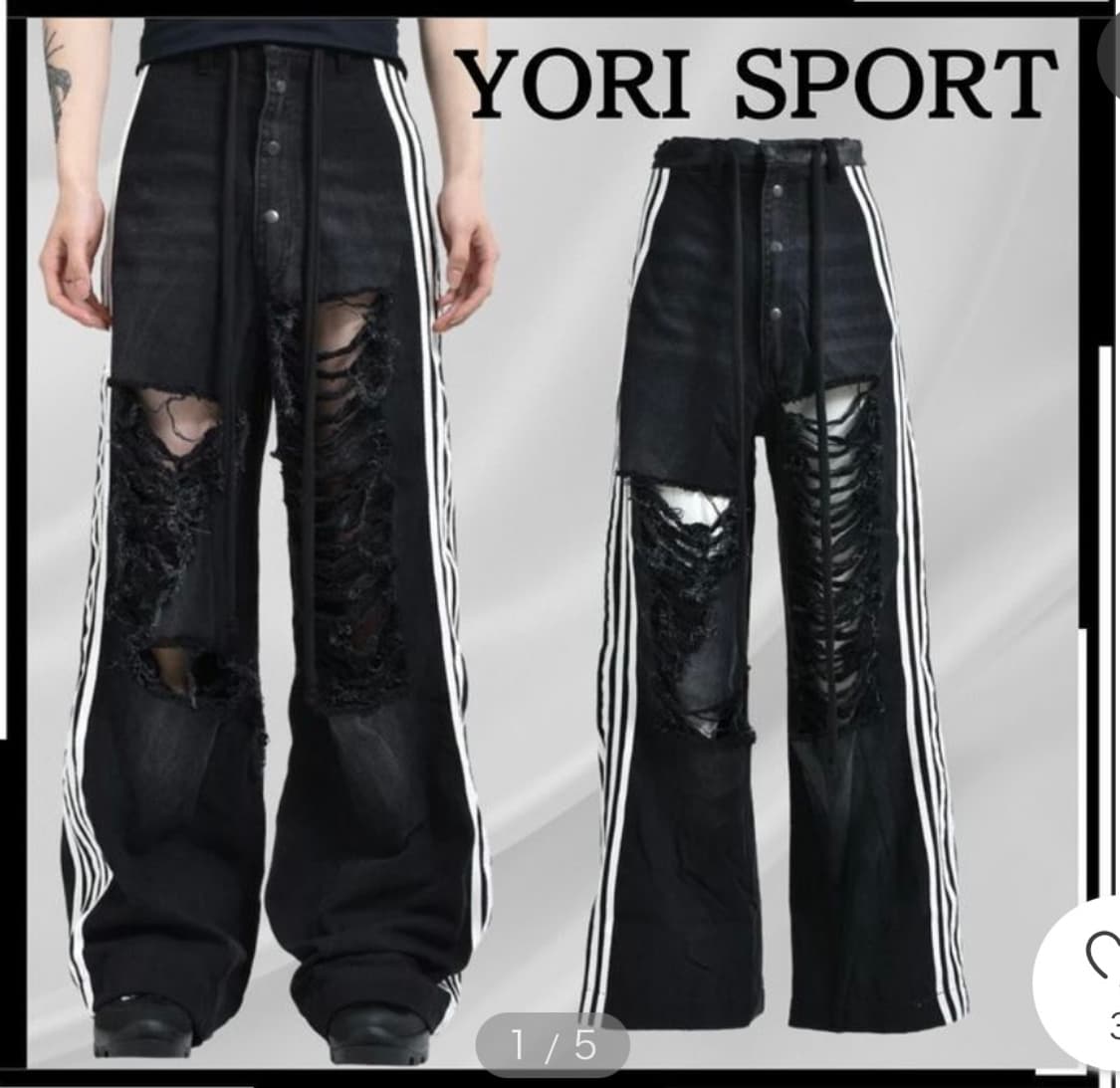 yori sport Double Logo 5-Stripe Denim dasyori yori sport 5