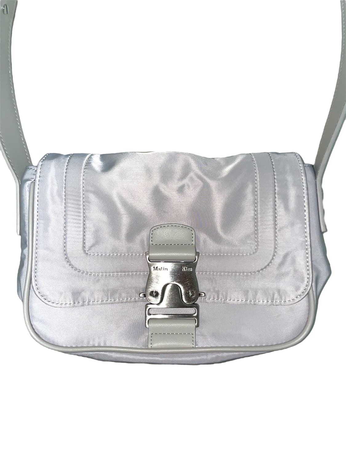 MATIN KIM MINI BUCKLE BAG IN LIGHT GREY（MATIN KIM] BIG