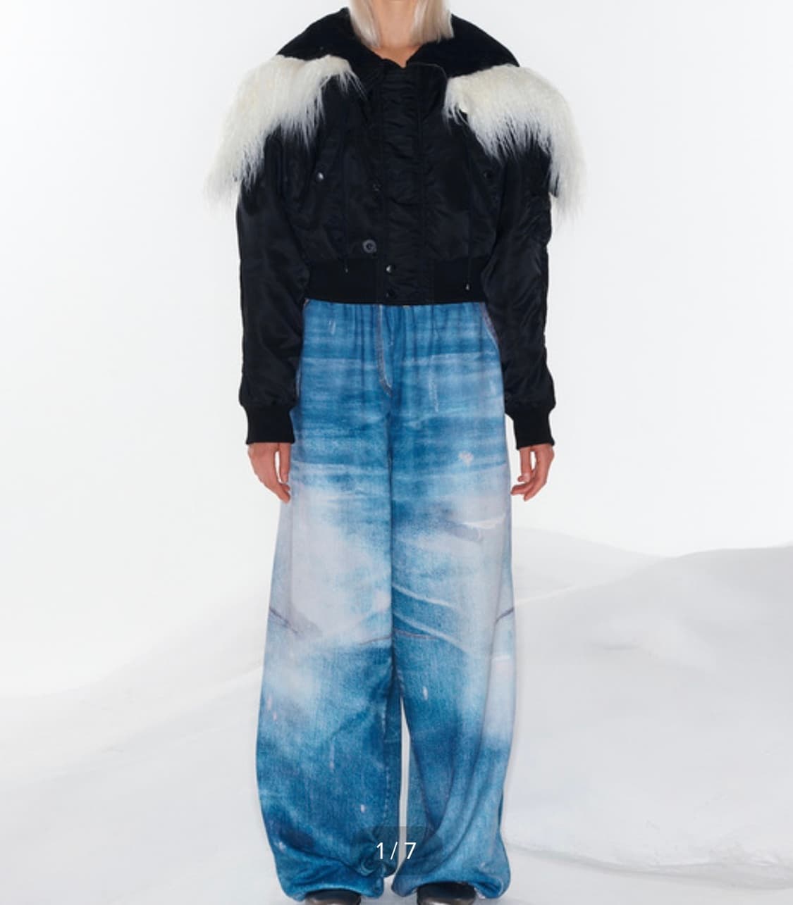 ☆人気☆【OPEN YY】☆JEAN EFFECT WIDE SWEATPANT.S☆ OPEN YY] JEAN EFFECT WIDE SWEATPANTS - LIGHT BLUE - VISUAL AID