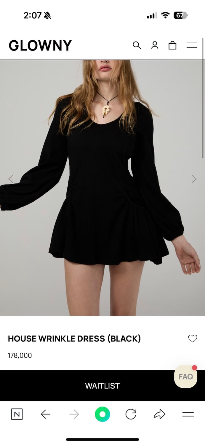 【glowny】HOUSE WRINKLE DRESS 글로니 원피스 glowny HOUSE WRINKLE DRESS | 후루츠패밀리