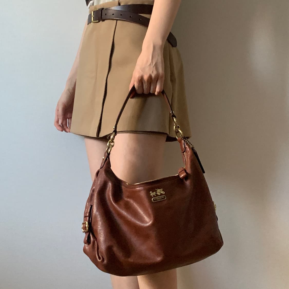 COACH ショルダーバッグ　ブラウン　スタッズ　T25032302 コーチ ショルダーバッグ レディース ウィン クロスボディ