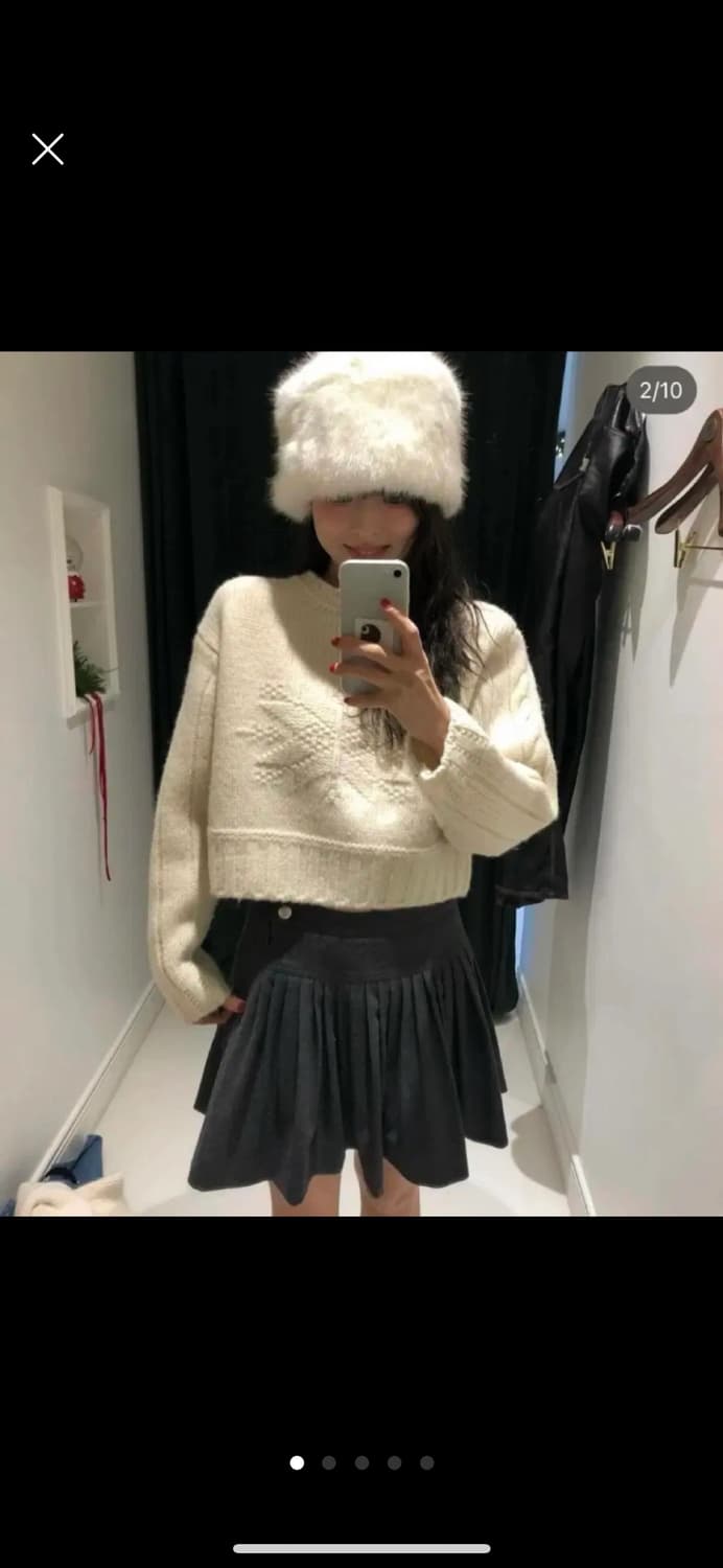THE BARNNET snow crystal knit sweater