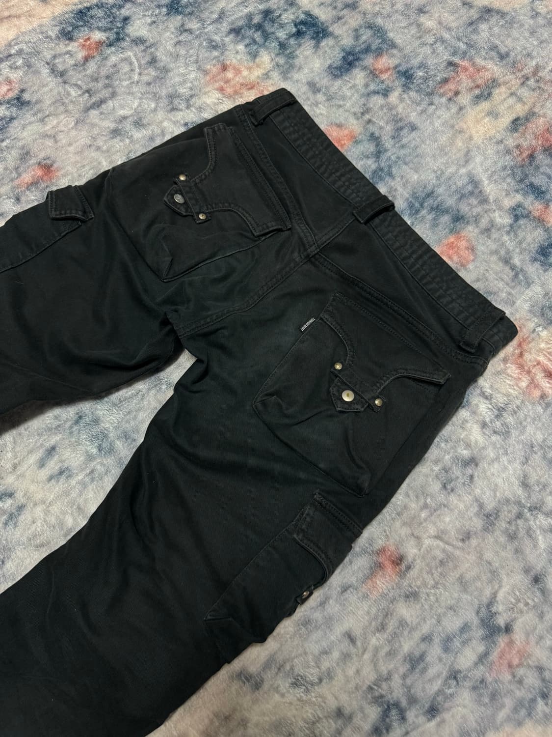 Tornado mart flare black cargo pants | 후루츠패밀리