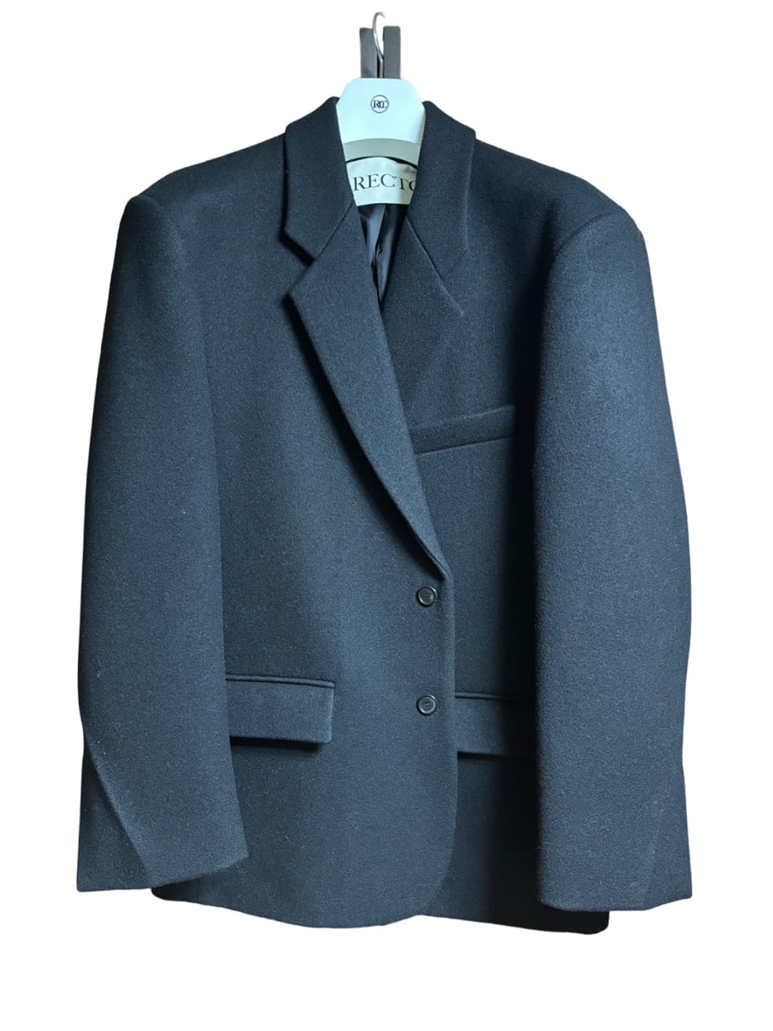 レクト RECTO WOOL TWILL SINGLE BREASTED OVERSIZED JACKET RECTO