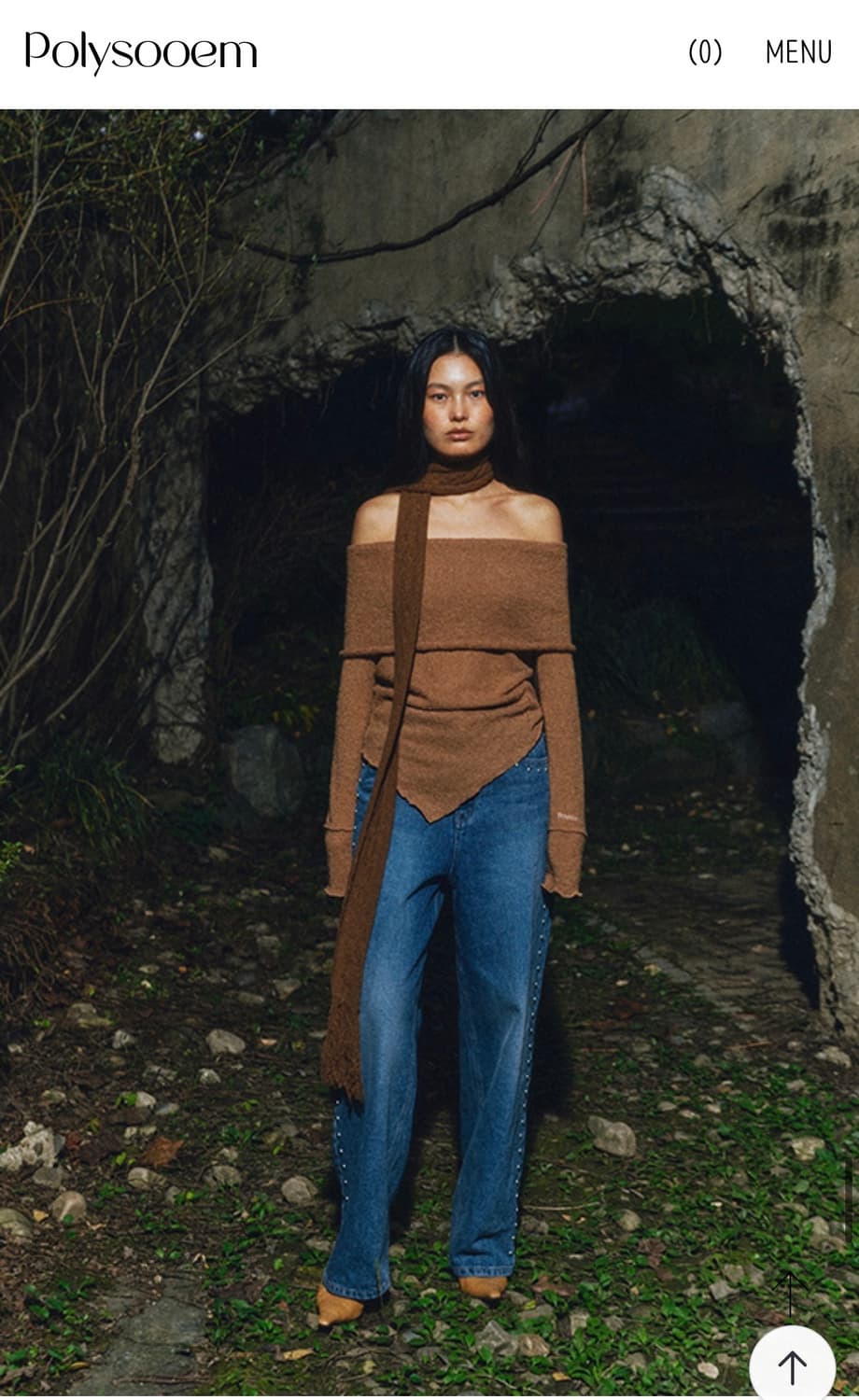 【Polysooem】WARM STUDDED WASHED JEANS WARM STUDDED WASHED JEANS, BLACK - polysooem