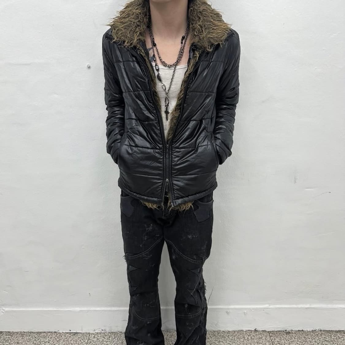 Midas fur down jacket 00s archive vkei fur jacket archive Fur