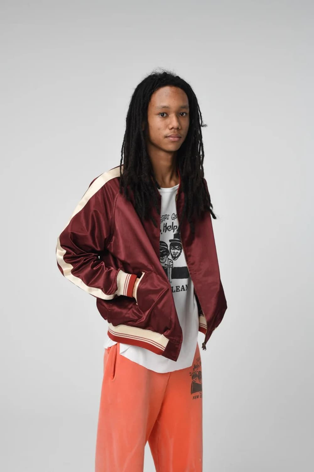 BOWWOW BEATLE MANIA SATIN SPORTS JACKET | 후루츠패밀리