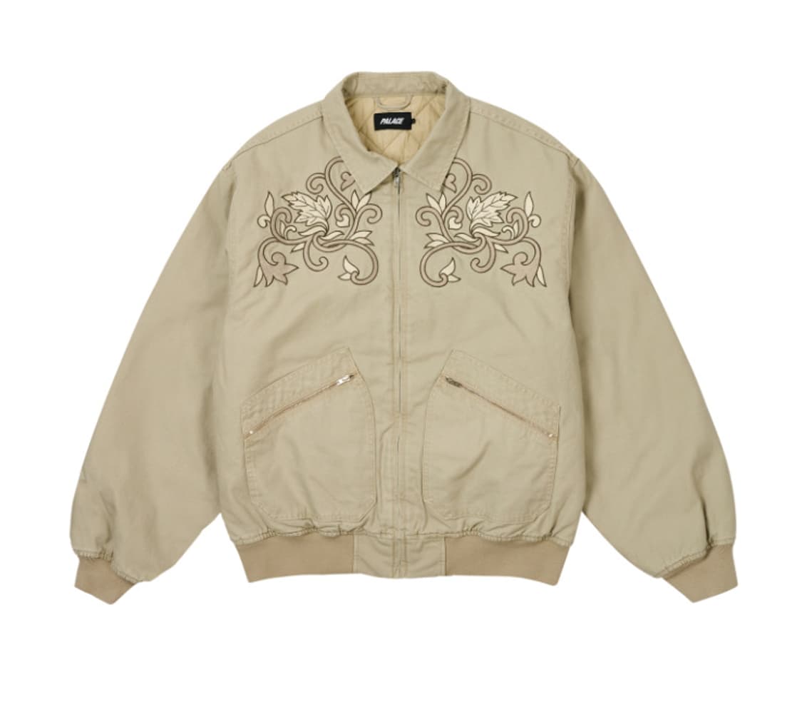 palace floral canvas bomber jacket L | 후루츠패밀리
