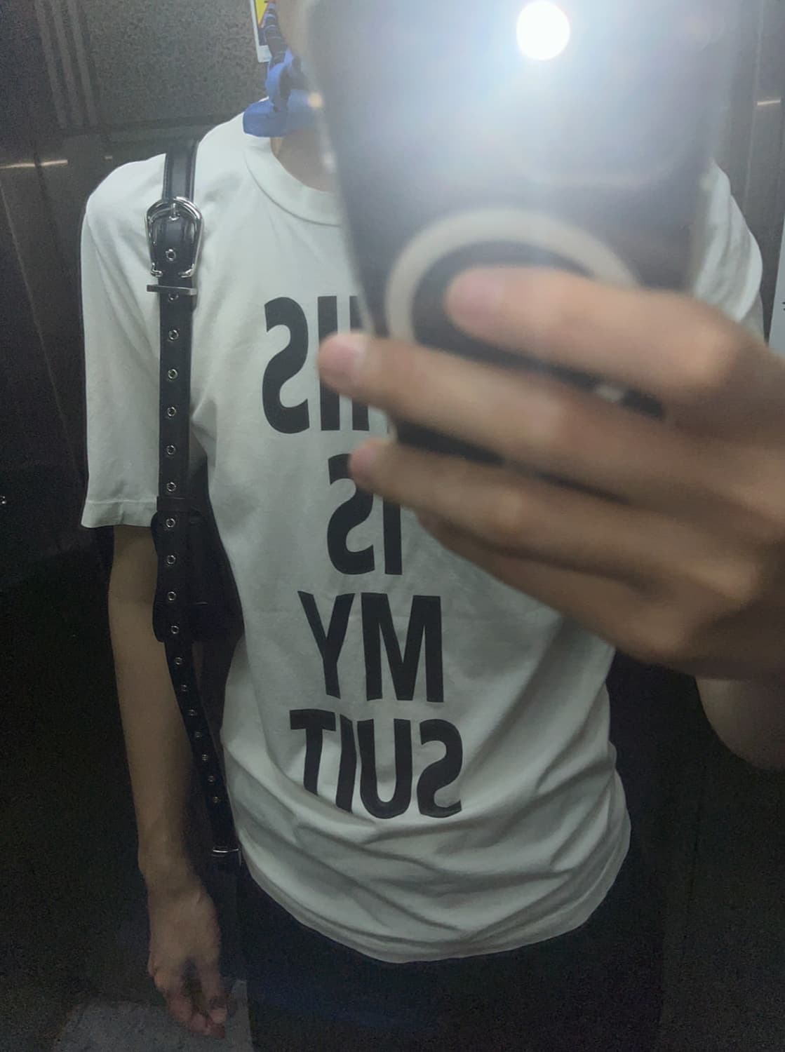 希少マルジェラ08ss本人期this is my suit tシャツ46/エイズ martin margiela 08ss 
