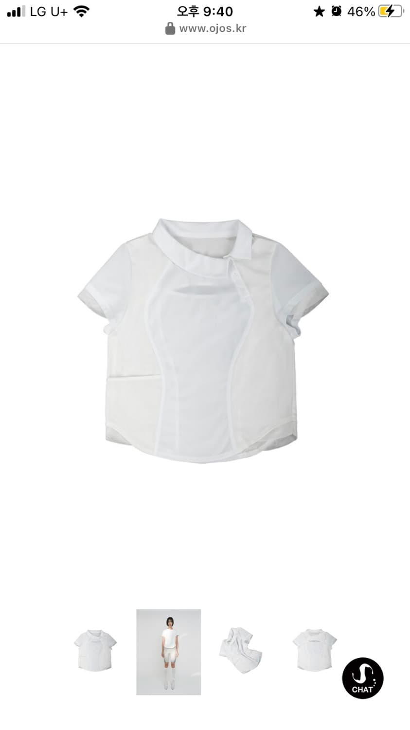 韓国 OJOS (オフォス) Side neck collar T-shirt SHOP - - OJOS
