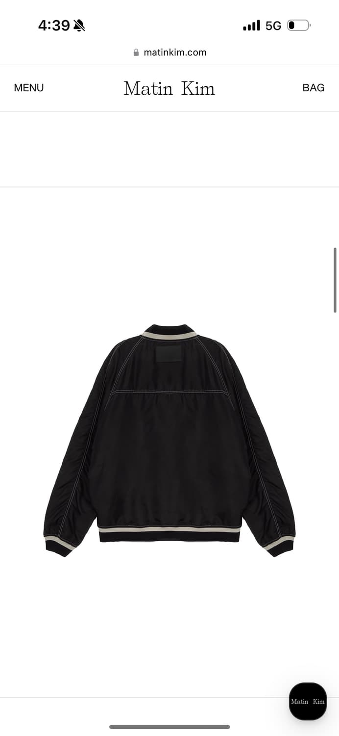 ★MATIN KIM ★RAGLAN STITCH VARSITY JUMPER STITCH VARSITY JUMPER IN BLACK – Matin Kim