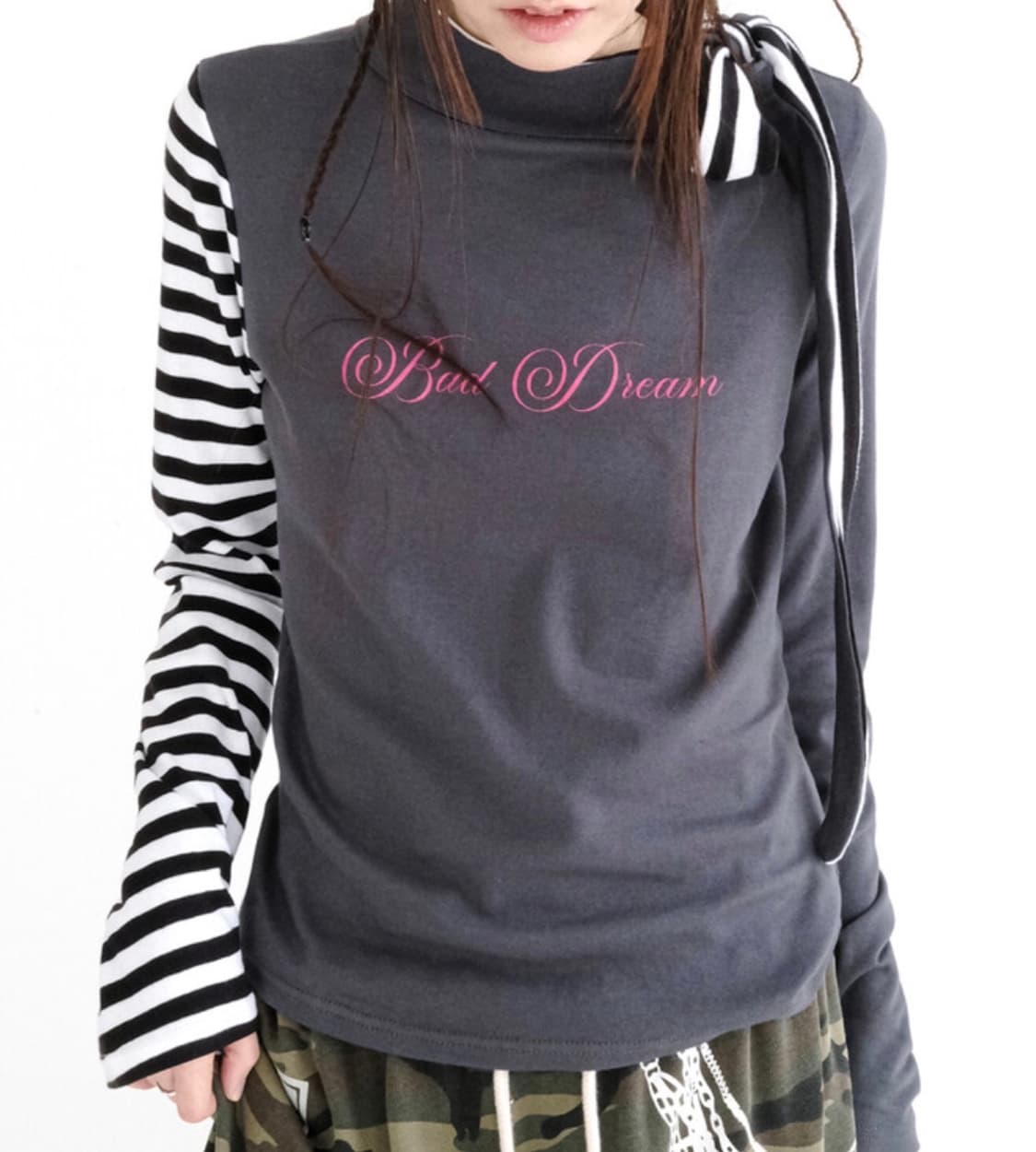 새상품) petit scarf stripe turtleneck | 후루츠패밀리