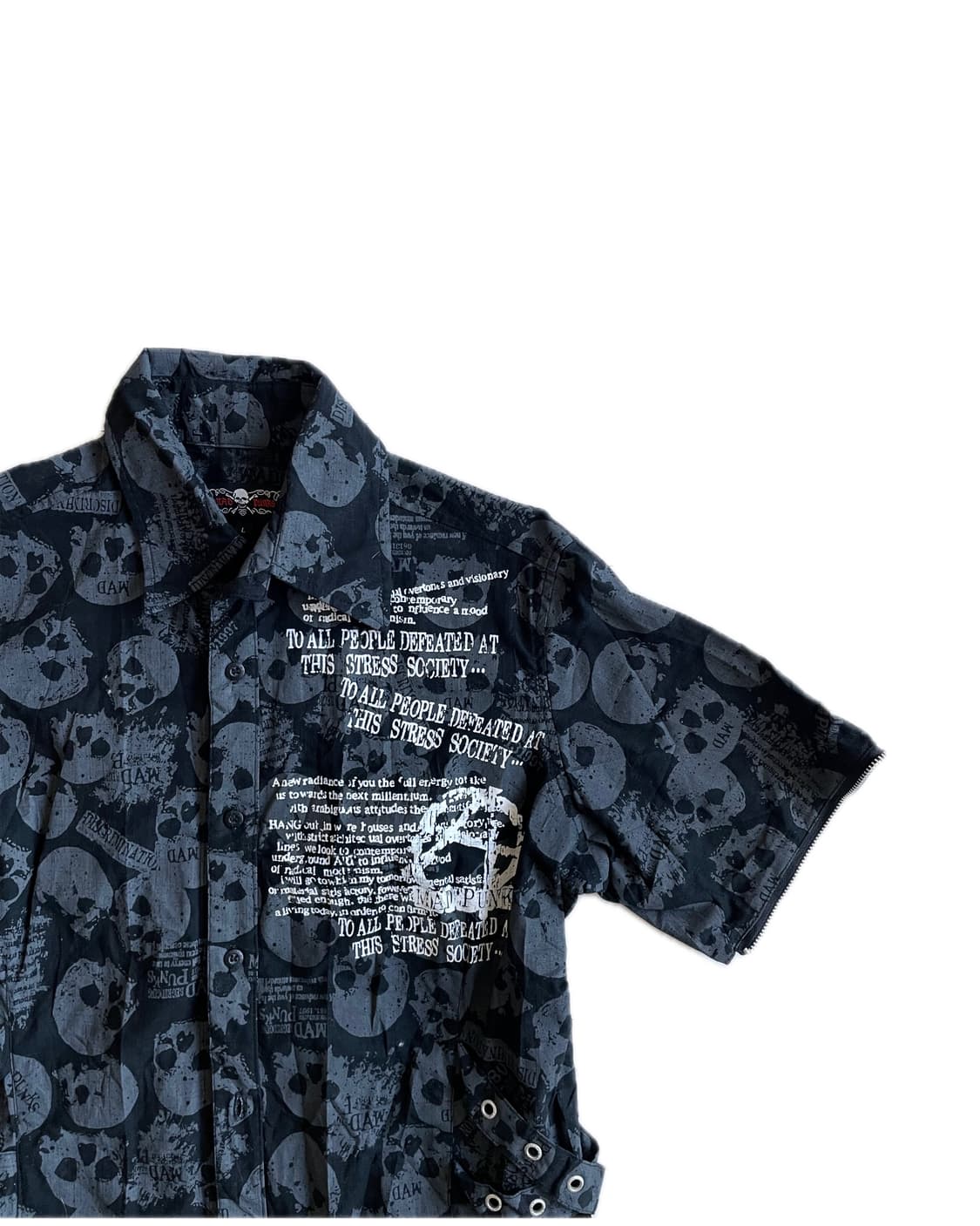 MAD PUNKS MAD GIRL ネコ耳付サマーベストニット スカル Y2K MAD PUNKS skull sweater MAD PUNKS MAD GIRL ネコ耳付サマーベスト