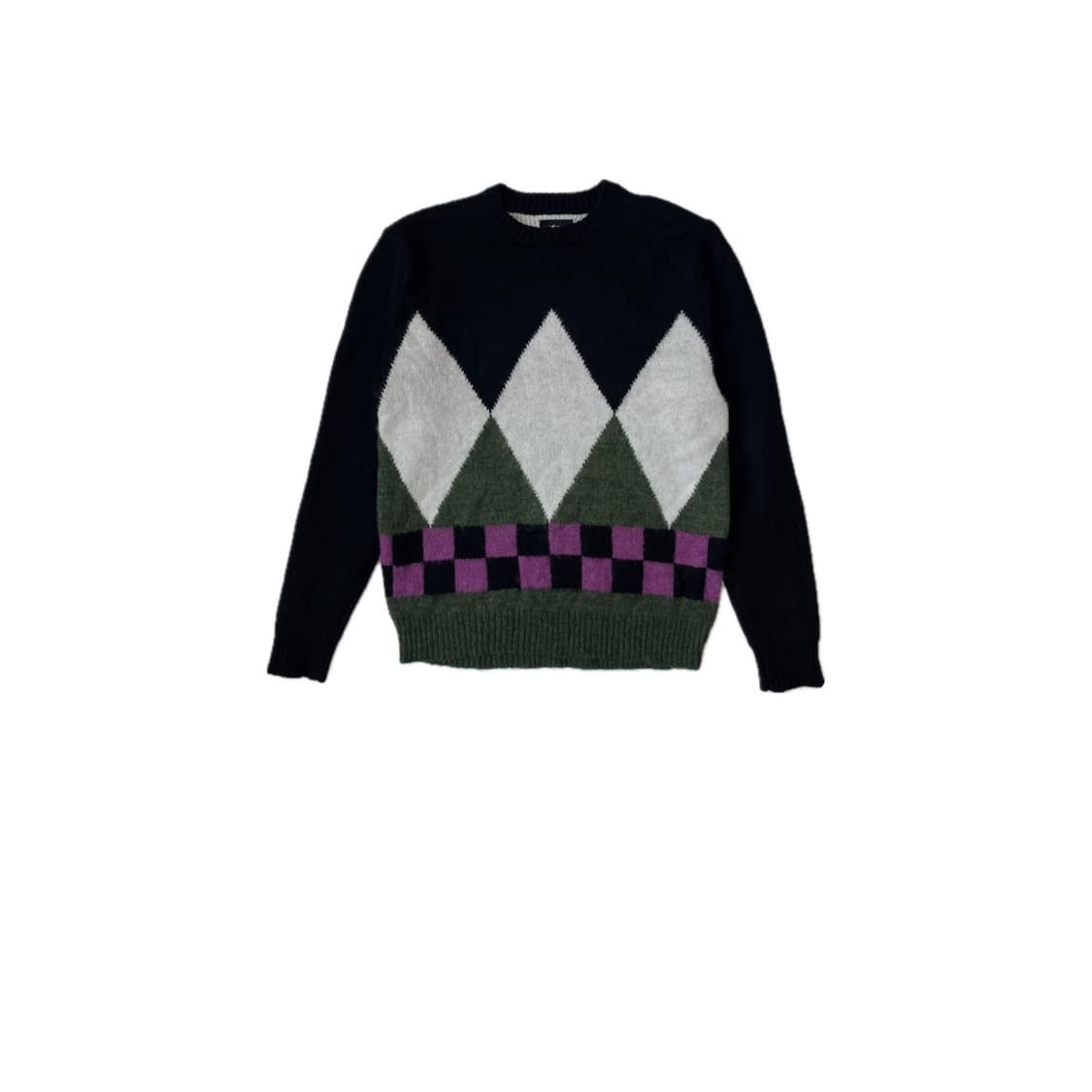 Diamond Check Mohair Sweater | 후루츠패밀리
