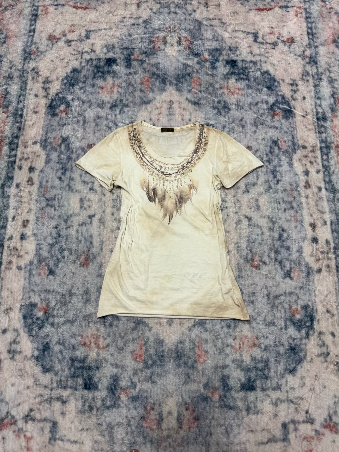 トップス 00s archive goa t-shirt japanese label Goa 00s archive feather top | 후루츠패밀리