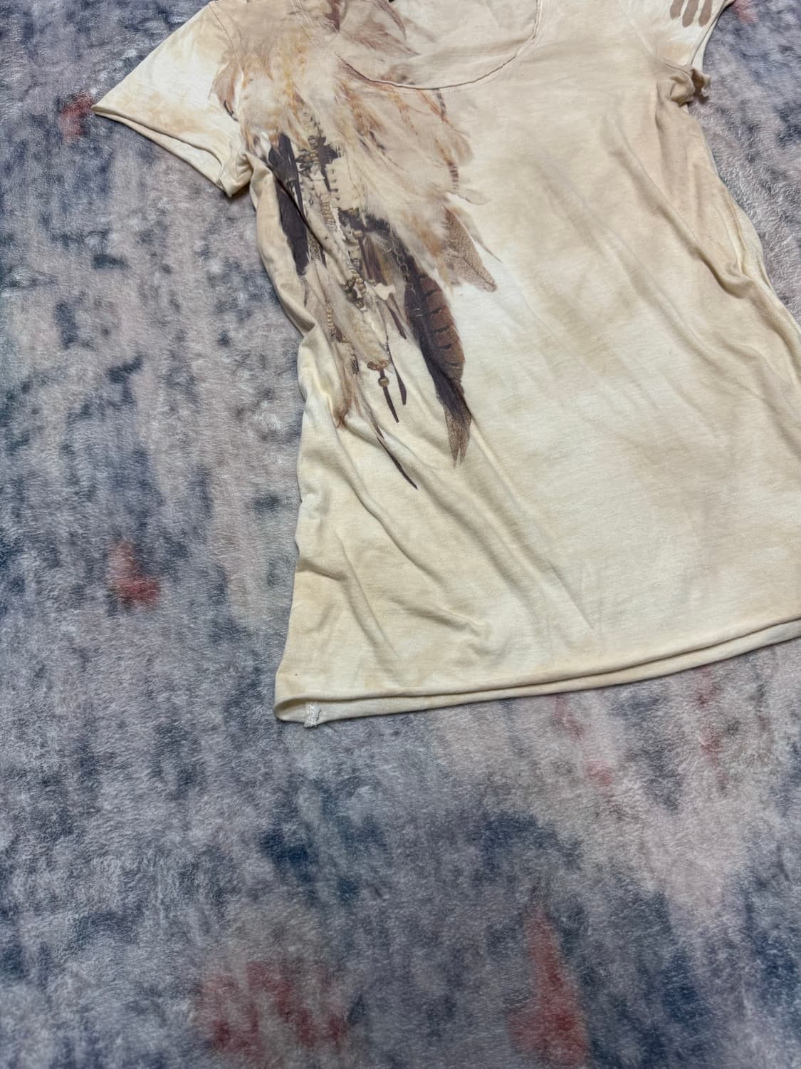 トップス 00s archive goa t-shirt japanese label Goa 00s archive feather top | 후루츠패밀리