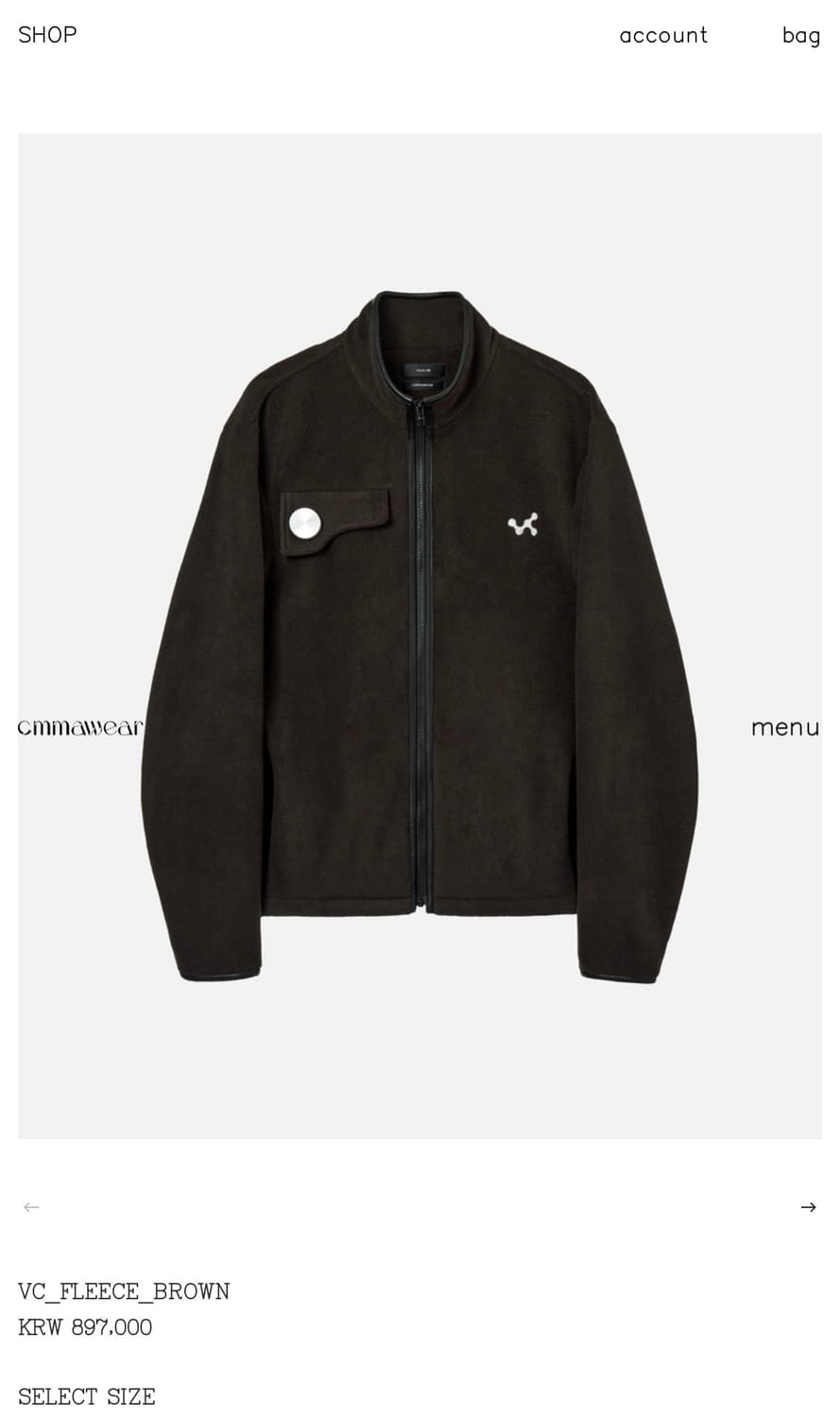 L] cmmawear vujade 후리스 브라운 새상품 | 후루츠패밀리
