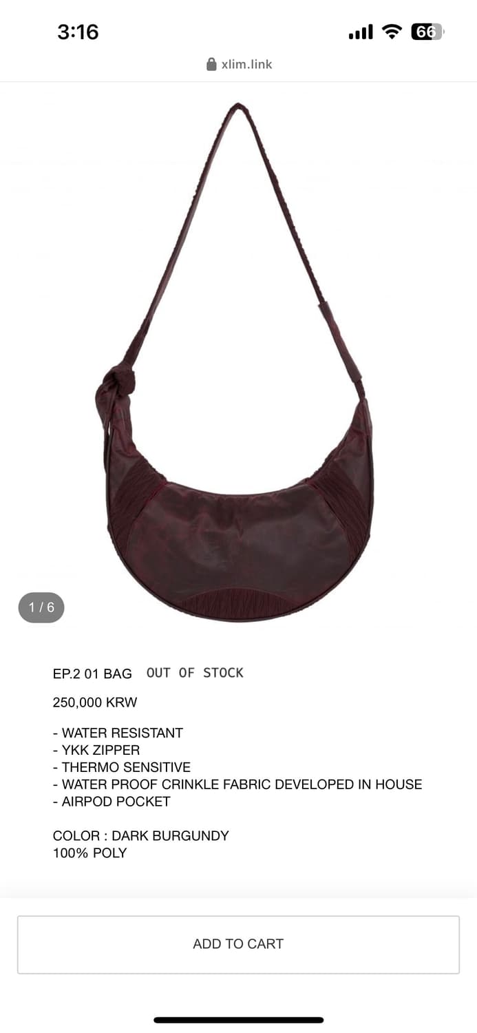 バッグ XLIM / EP.2 01 bag XLIM / EP.2 01 bag - OTHELLO KUMAMOTO