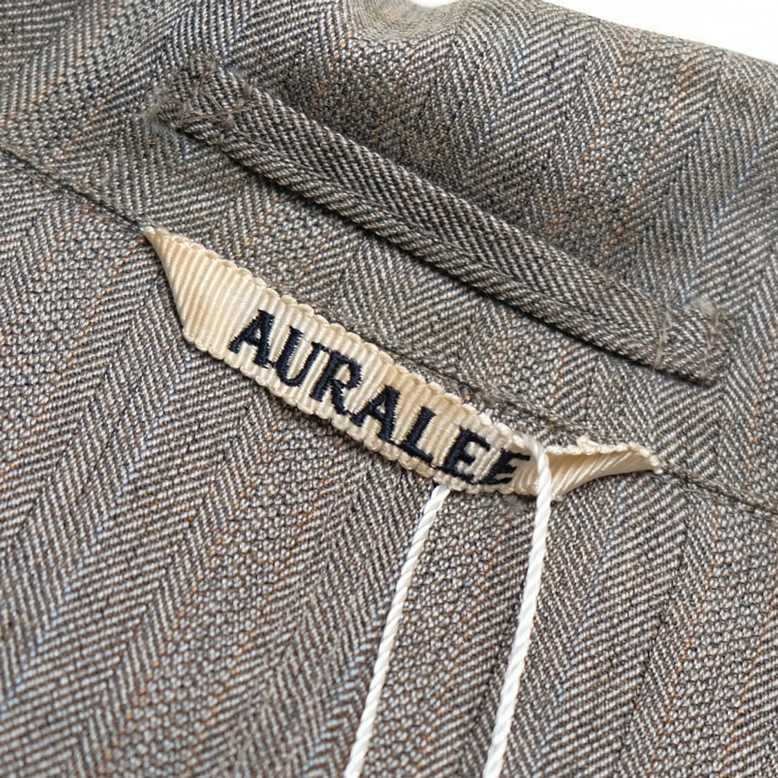 AURALEE WOOL SILK HERRINGBONE COVERALL メンズ