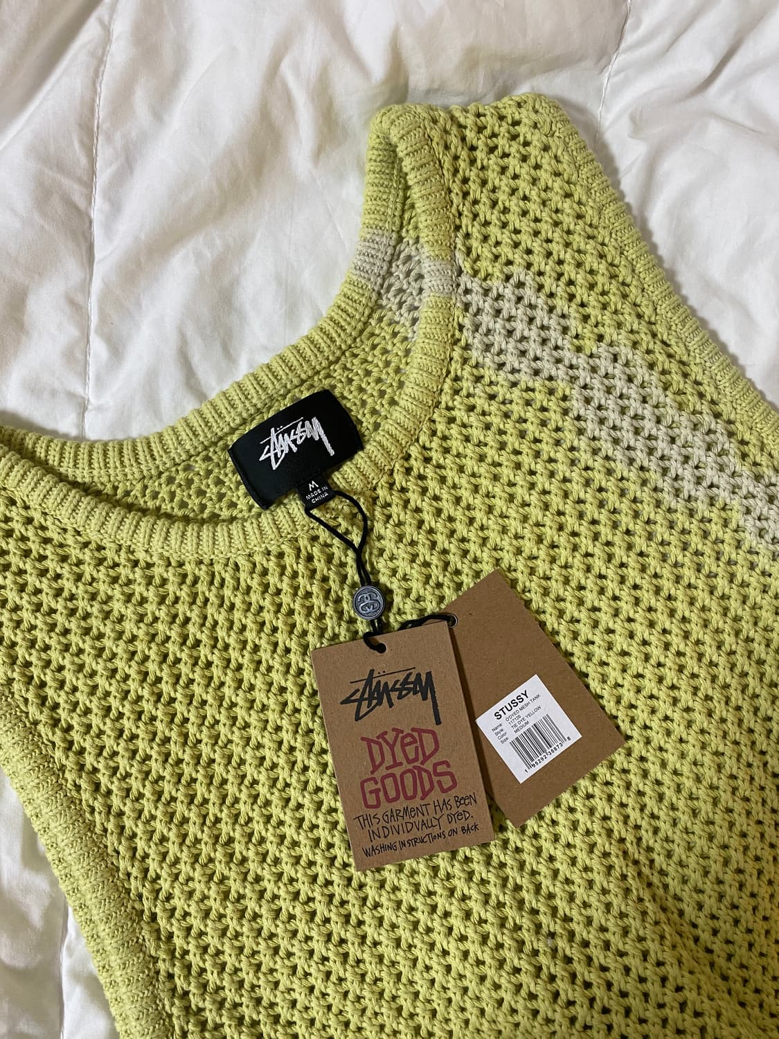 O'Dyed Mesh Tank ベージュ ¥15,680 STUSSY O'Dyed Mesh Tank ベージュ ¥15,680 STUSSY