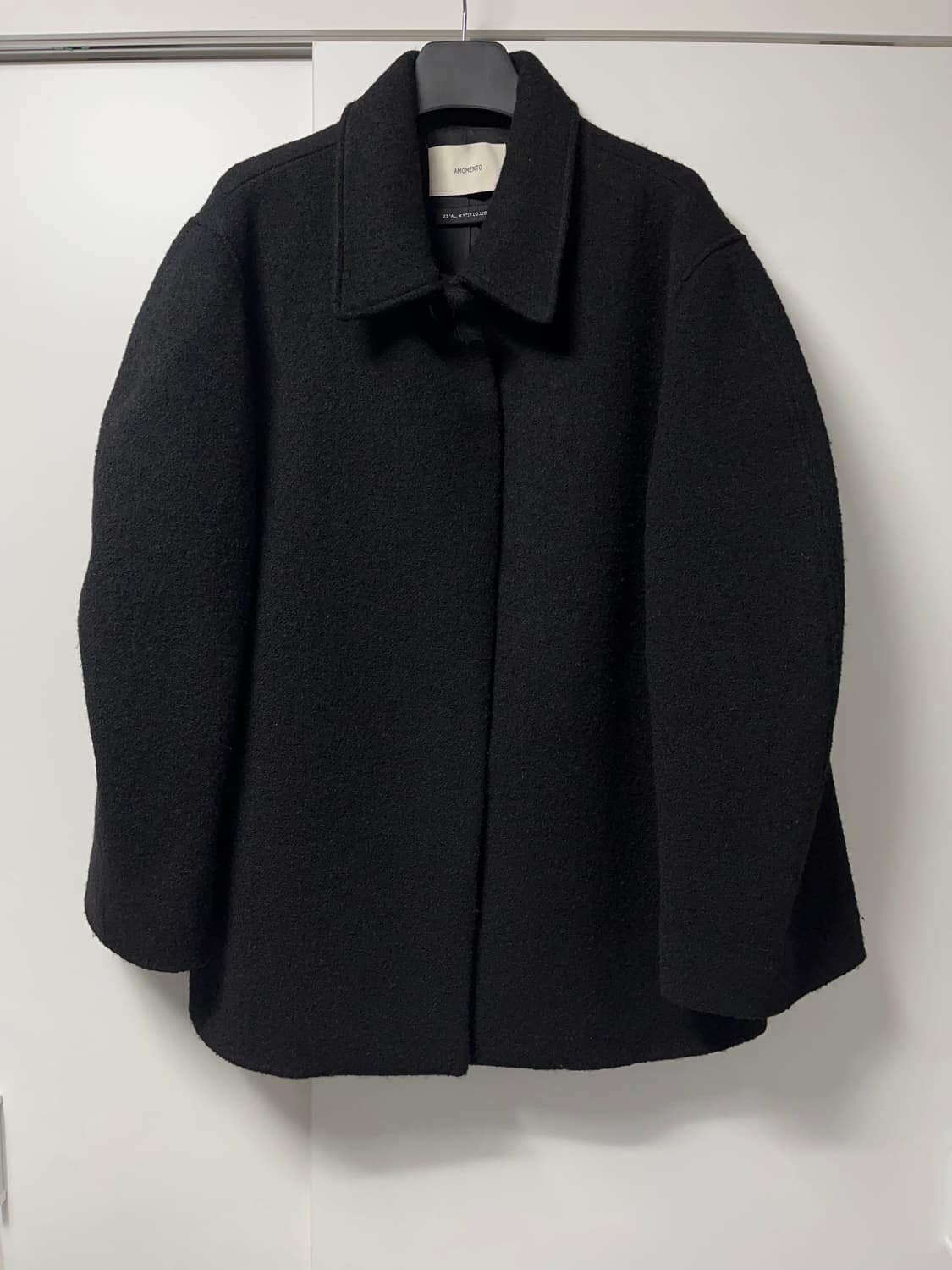 AMOMENTO HOURGLASS HALF COAT (BLACK) | 후루츠패밀리