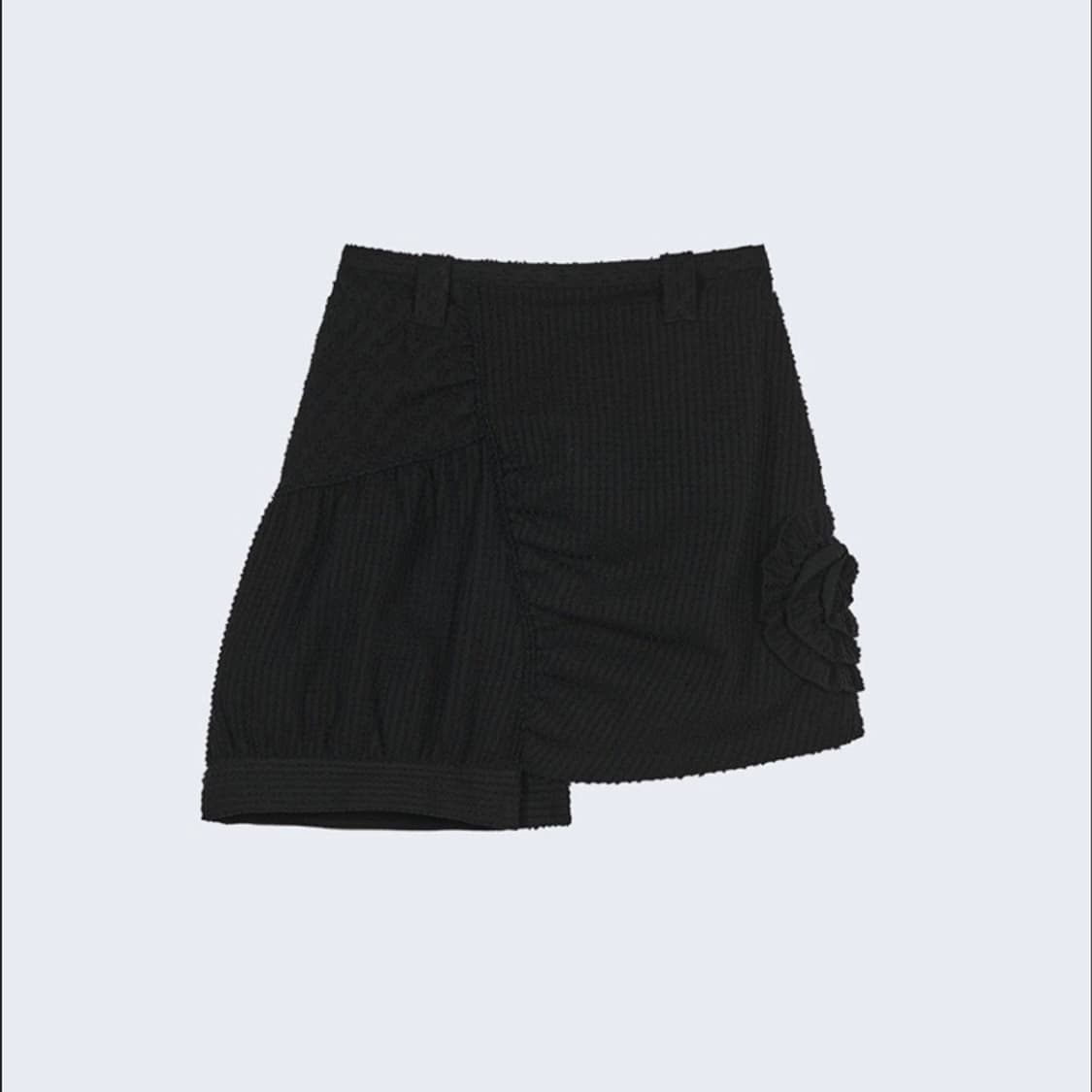【typeservice】24fw Asymmetry Embroidery Skirt ZW COLLECTION EMBROIDERED ASYMMETRIC SKIRT - Gray | ZARA