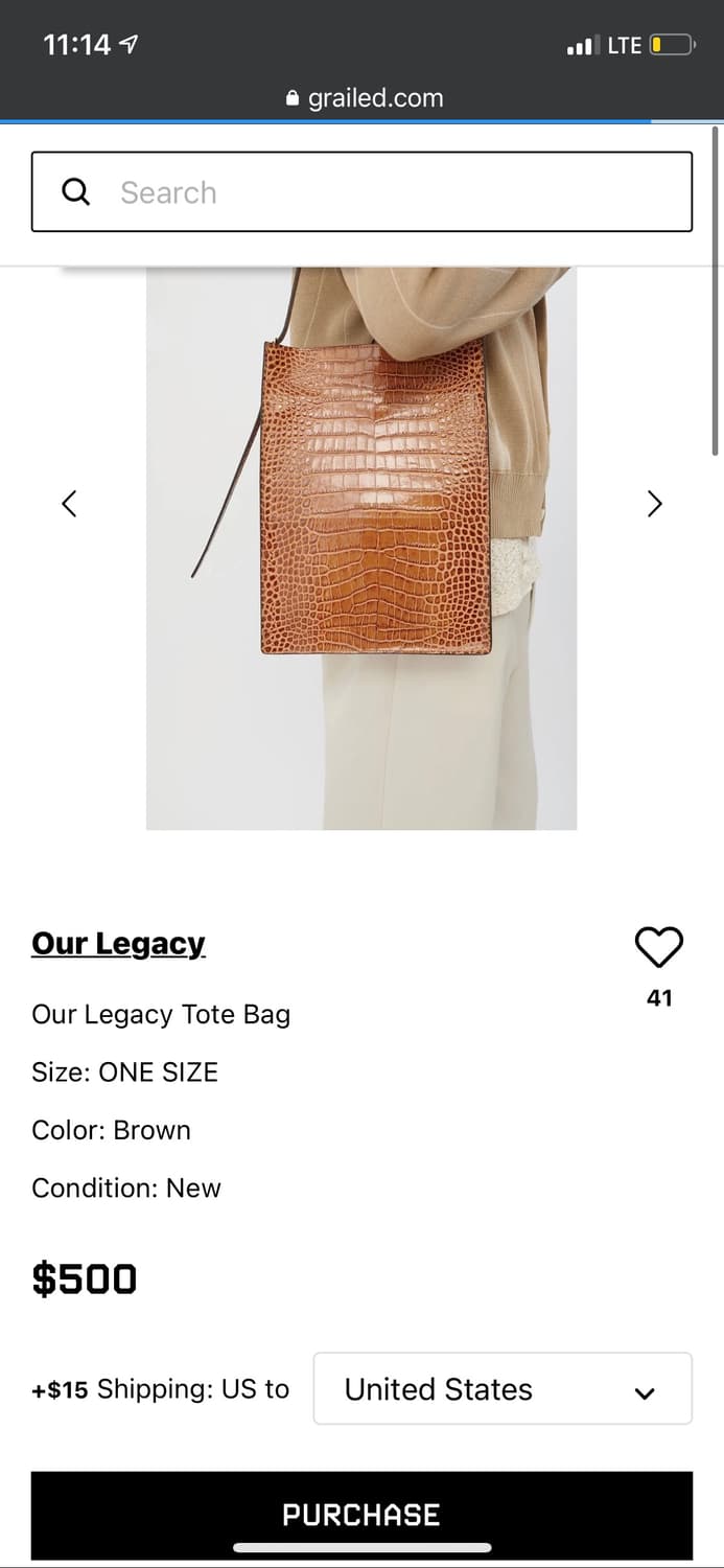 大人気 【OUR LEGACY】 Sub Tote Bag ●送料・関税込● Our Legacy - Sub Tote Black Croco
