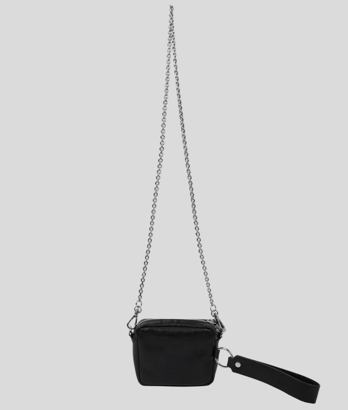 트리밍버드- Cube Metal Chain Mini Bag(Black) | 후루츠패밀리
