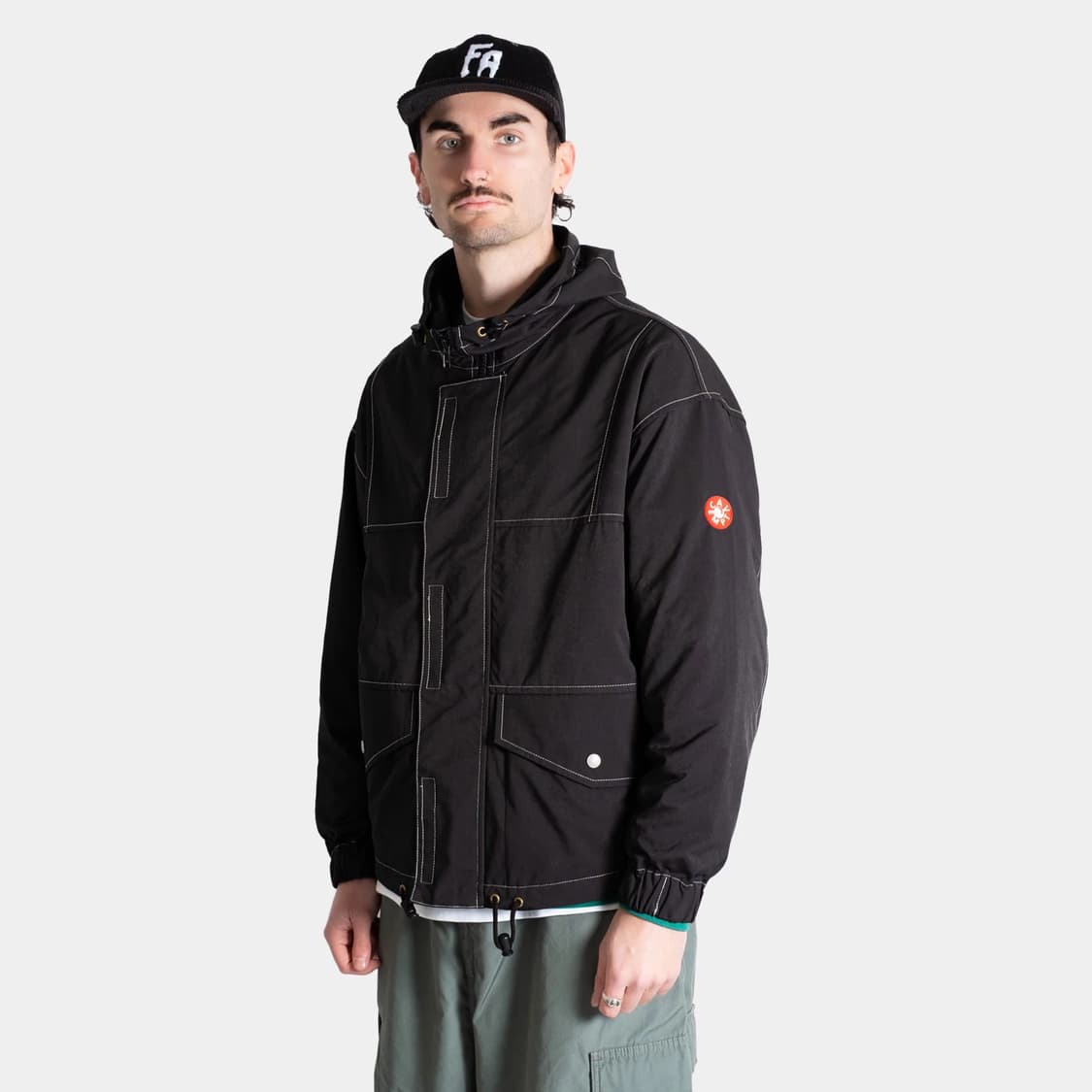 cavempt CONTRAST STITCH HOOD ZIP JACKET