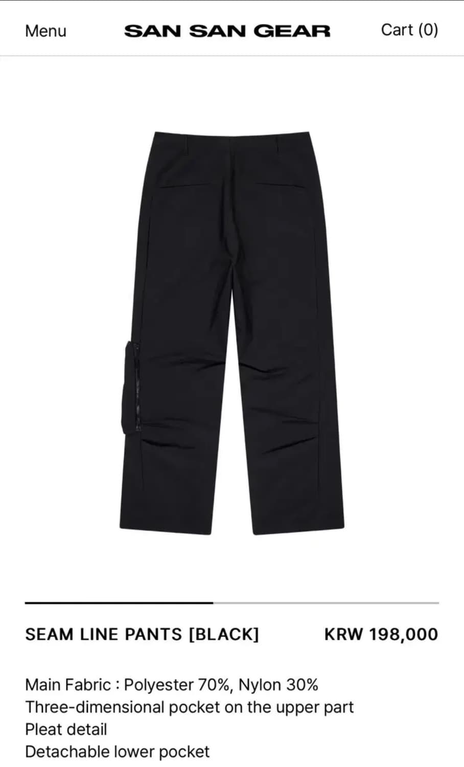 SAN SAN GEAR サンサンギア 23FW C-C PANTS BLACK