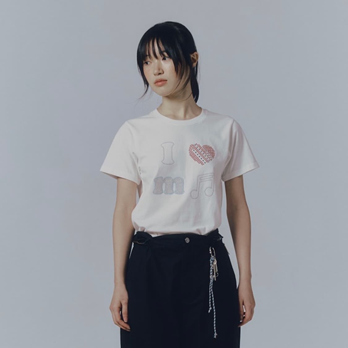 [87MM]Mmlg★UNISEX★LOVE MM HF-T mmlg 티셔츠 LOVE MM HF-T (EVERY WHITE) M | 후루츠패밀리
