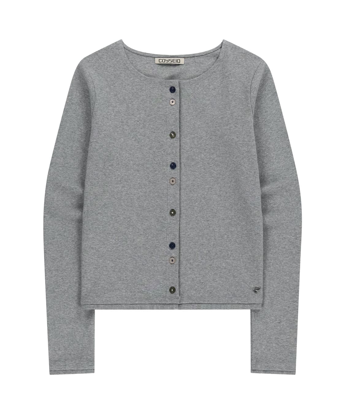 COYSEIO RAW EDGE CARDIGAN MELANGE GREY | 후루츠패밀리