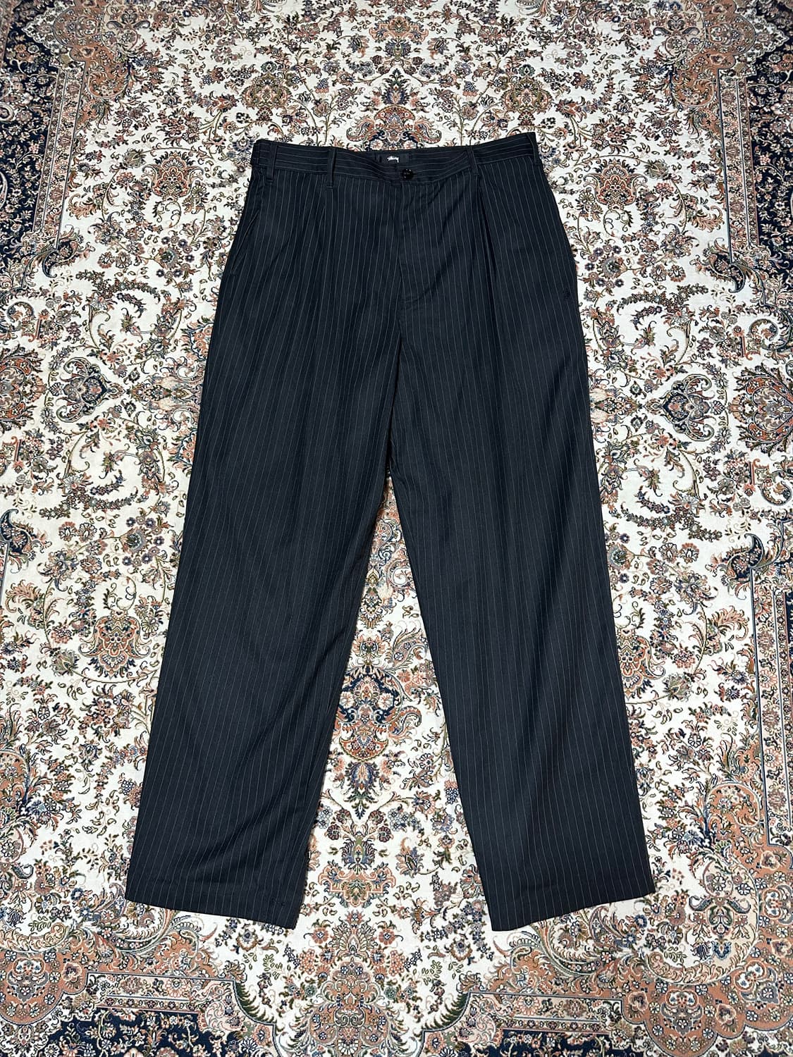 STUSSY STRIPED VOLUME PLEATED TROUSER 28 Stussy stripe