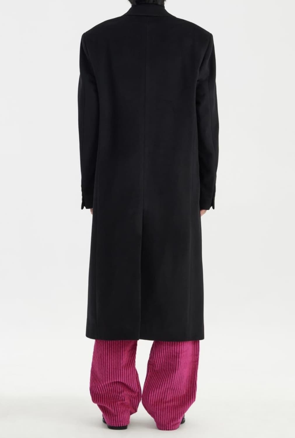 SUNFLOWER｜COATS (DB COAT BLACK (4112)) Sunflower - Double-Breasted Coat in Black - 4112 – Voo Store