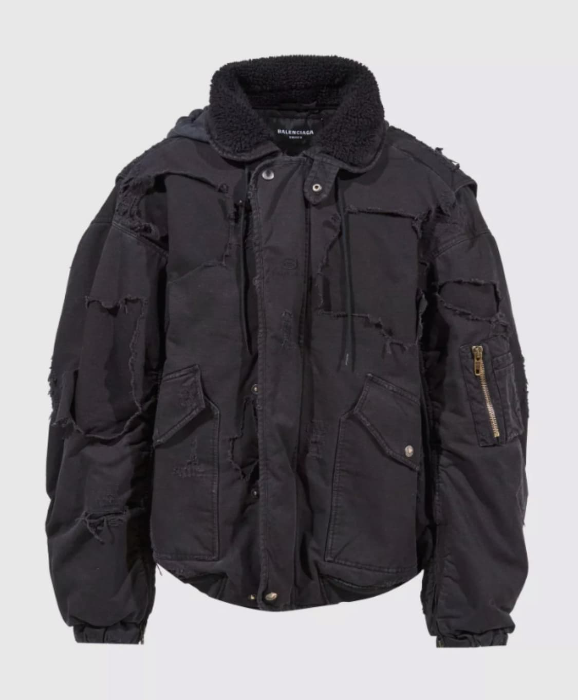 BALENCIAGA UNITY DESTROYED BOMBER JACKET