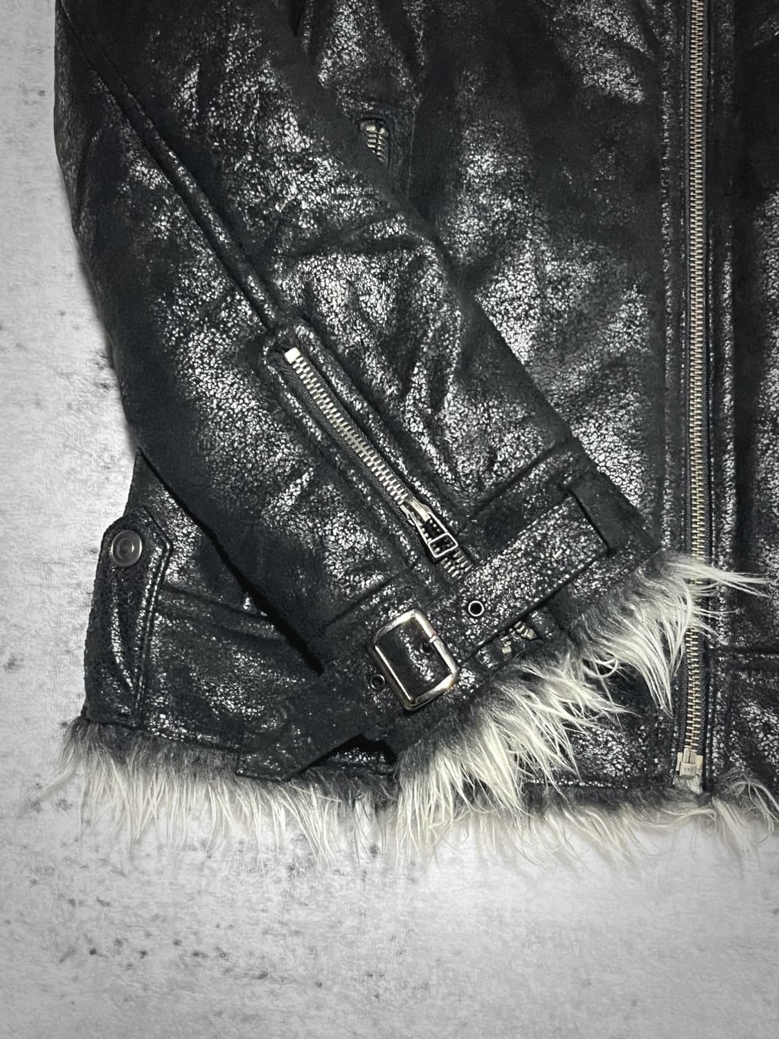 semantic design) 00s fur leather jacket | 후루츠패밀리