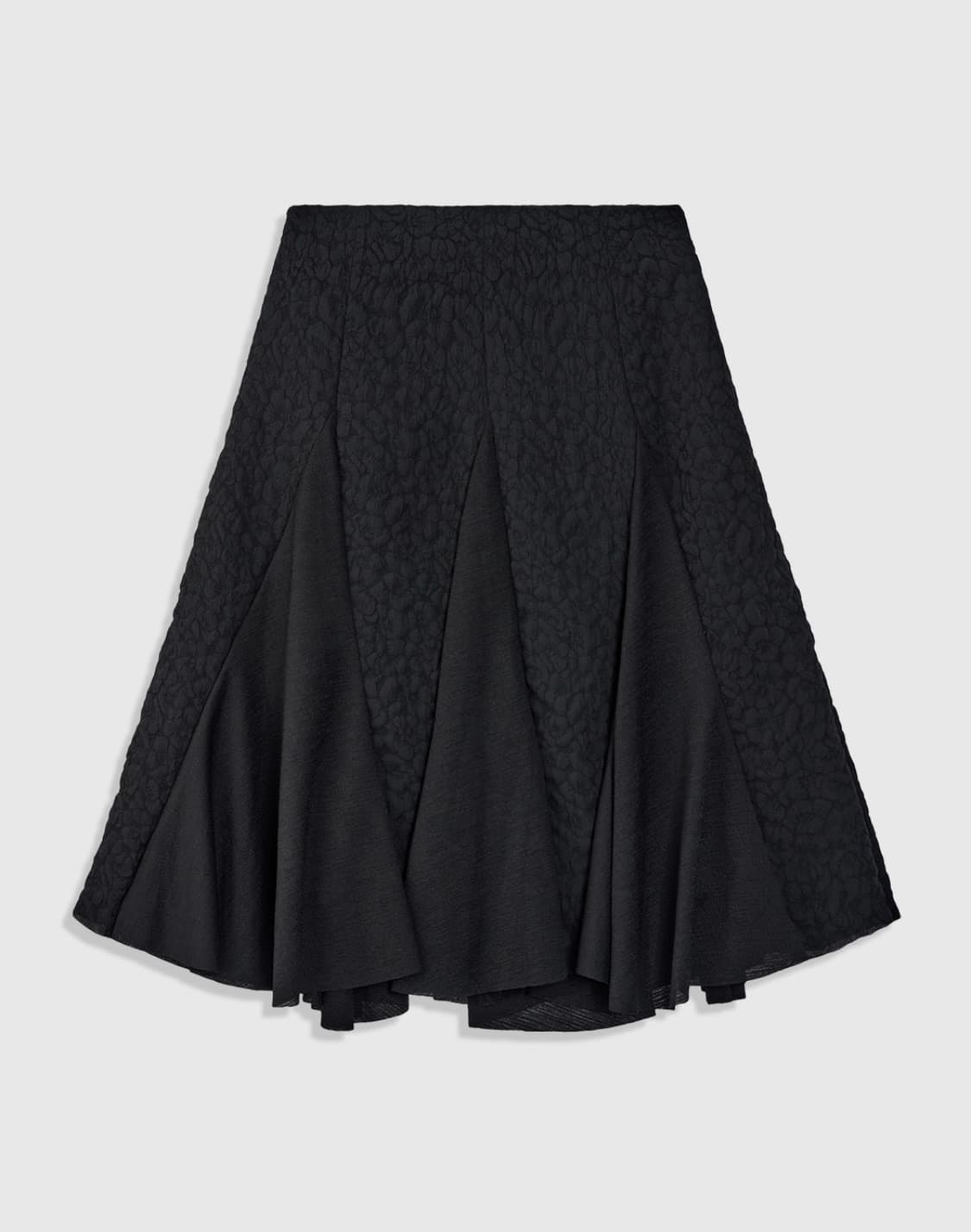 ★POLYSOOEM★ FLOWER BELTED SKIRT FLOWER BELTED SKIRT, BLACK - polysooem