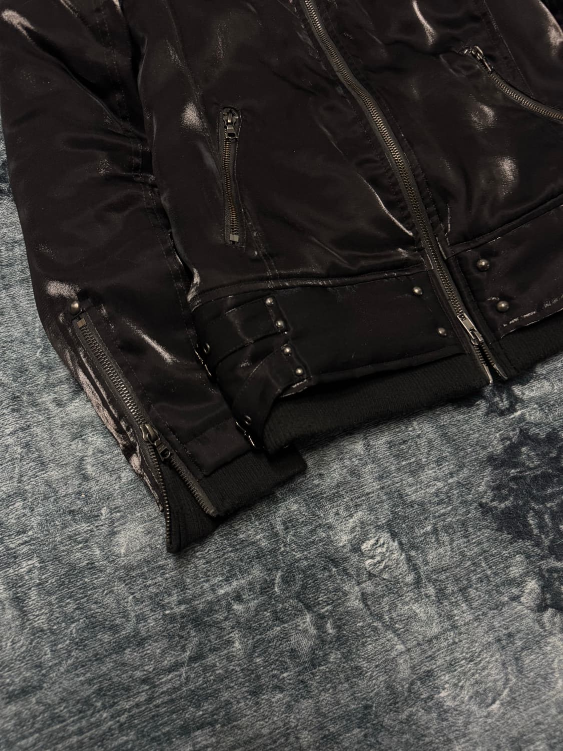 Midas 00s vkei satin fur jacket | 후루츠패밀리