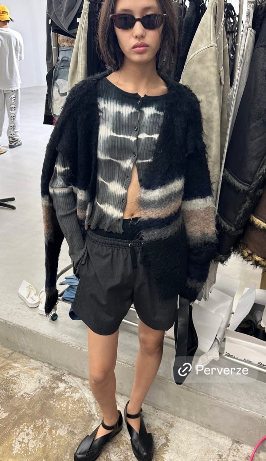 Perverze 퍼버즈 Dip-dye Rib Knit Cardigan | 후루츠패밀리