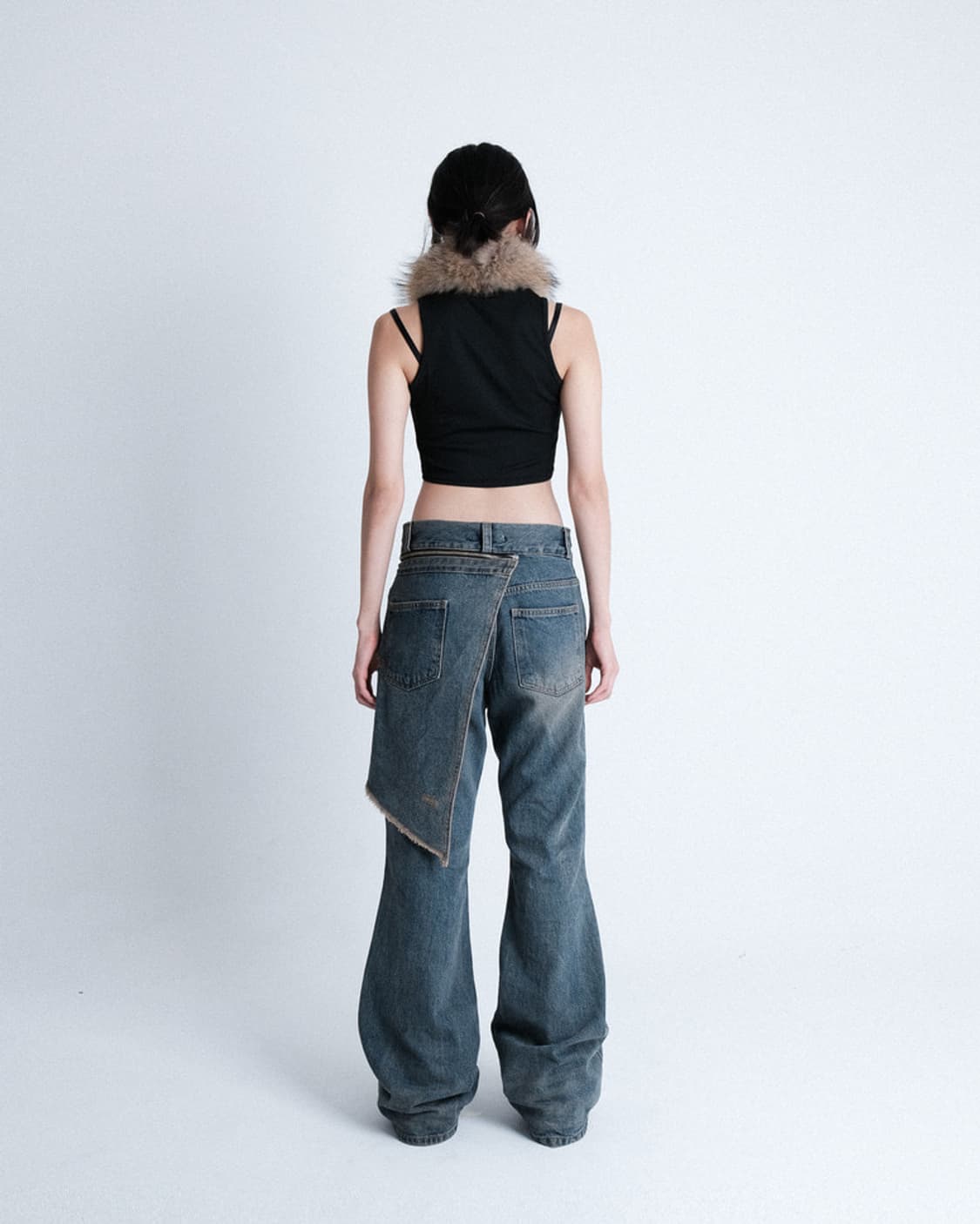 【IFEELLUCKY】Denim Bootscut skirt pants IFEELLUCKY】Denim Bootscut skirt pants | OUR BRAND