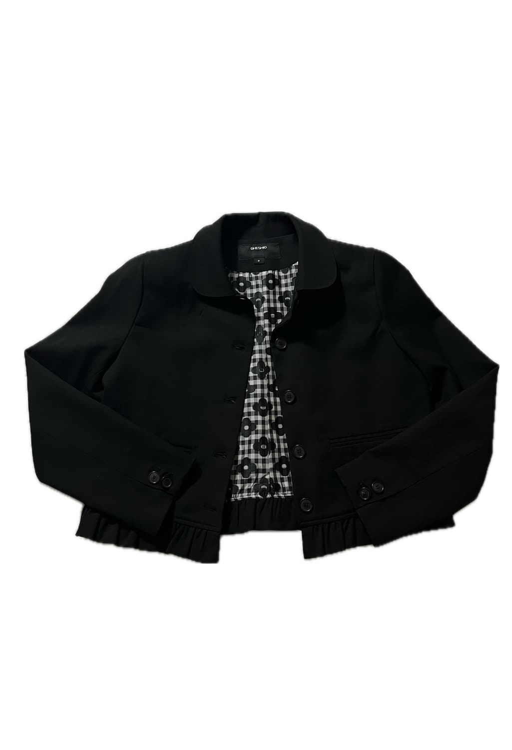 OHESHIO ROUND FRILL JACKET BLACK | 후루츠패밀리 OHESHIO ROUND FRILL JACKET BLACK | 후루츠패밀리
