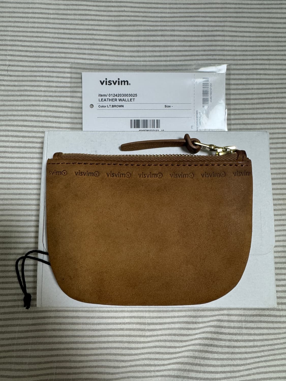 visvim 24FW Suede Wallet LT.BROWN